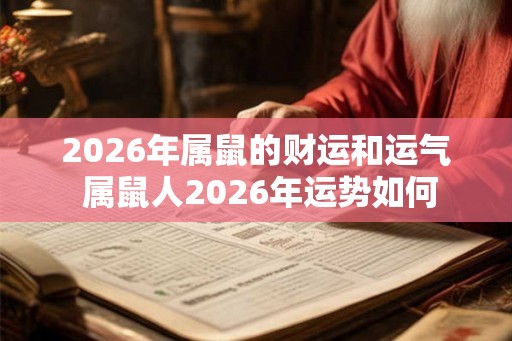 2026年属鼠的财运和运气 属鼠人2026年运势如何 2026年属鼠的财运和运气 属鼠人2026年运势如何