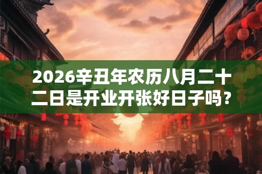2026辛丑年农历八月二十二日是开业开张好日子吗？