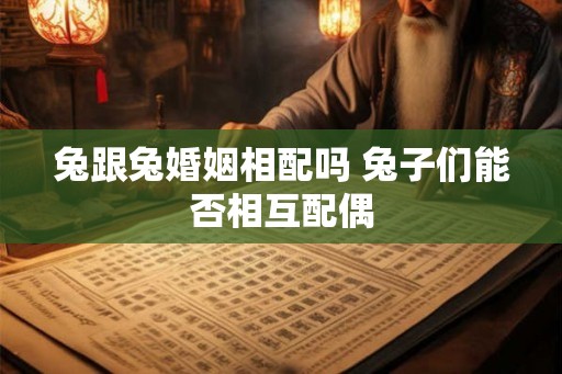 兔跟兔婚姻相配吗 兔子们能否相互配偶