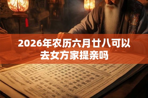 2026年农历六月廿八可以去女方家提亲吗