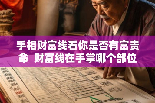 手相财富线看你是否有富贵命  财富线在手掌哪个部位