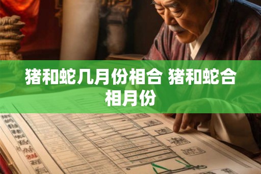 猪和蛇几月份相合 猪和蛇合相月份