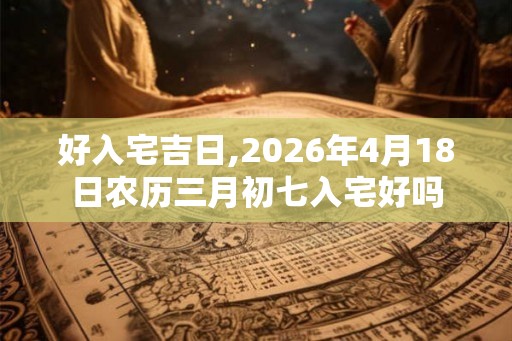 好入宅吉日,2026年4月18日农历三月初七入宅好吗