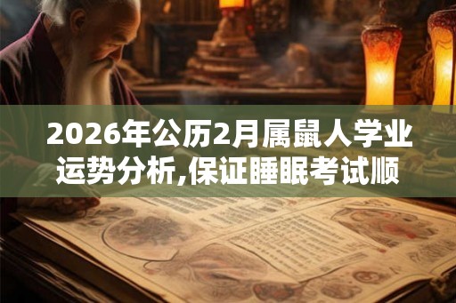 2026年公历2月属鼠人学业运势分析,保证睡眠考试顺利