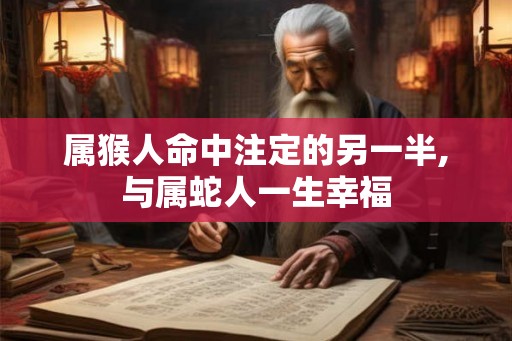 属猴人命中注定的另一半,与属蛇人一生幸福