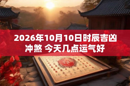 2026年10月10日时辰吉凶冲煞 今天几点运气好 2026年10月10日时辰吉凶冲煞 今天几点运气好