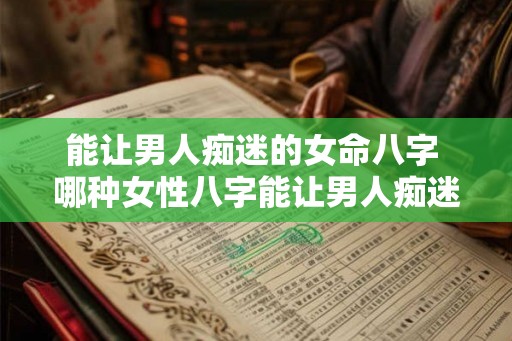 能让男人痴迷的女命八字 哪种女性八字能让男人痴迷