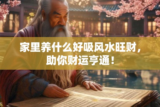 家里养什么好吸风水旺财,助你财运亨通! 家里养什么好吸风水旺财,助你财运亨通!