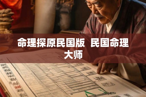 命理探原民国版 民国命理大师 命理探原民国版 民国命理大师