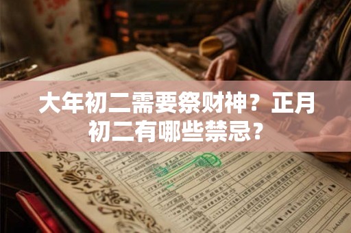 大年初二需要祭财神？正月初二有哪些禁忌？