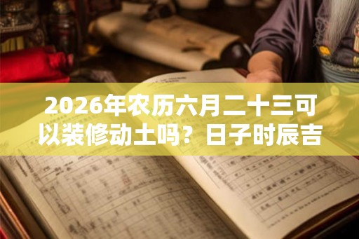 2026年农历六月二十三可以装修动土吗?日子时辰吉凶如何? 2026年农历六月二十三可以装修动土吗?日子时辰吉凶如何?