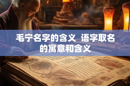 毛宁名字的含义  语字取名的寓意和含义