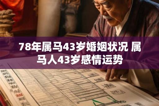 78年属马43岁婚姻状况 属马人43岁感情运势