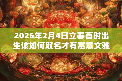 2026年2月4日立春酉时出生该如何取名才有寓意文雅
