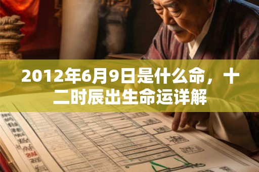 2012年6月9日是什么命，十二时辰出生命运详解