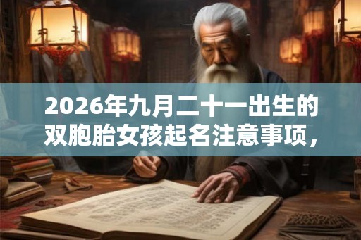 2026年九月二十一出生的双胞胎女孩起名注意事项，五行属什么