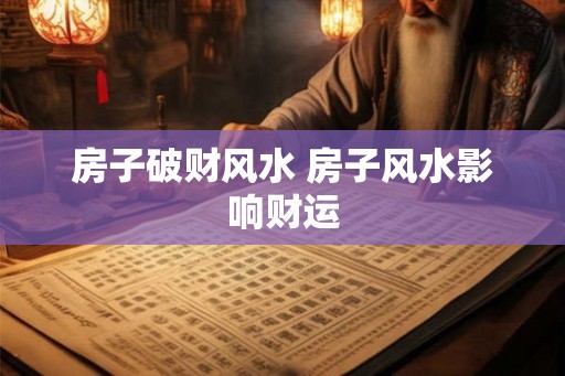 房子破财风水 房子风水影响财运
