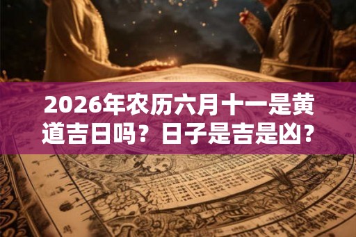 2026年农历六月十一是黄道吉日吗？日子是吉是凶？
