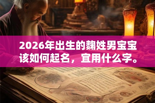 2026年出生的麴姓男宝宝该如何起名,宜用什么字。 2026年出生的麴姓男宝宝该如何起名,宜用什么字。