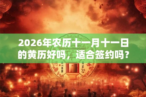 2026年农历十一月十一日的黄历好吗，适合签约吗？