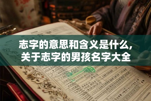 志字的意思和含义是什么,关于志字的男孩名字大全