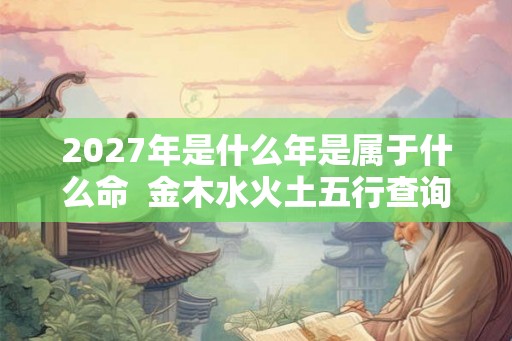 2027年是什么年是属于什么命  金木水火土五行查询表