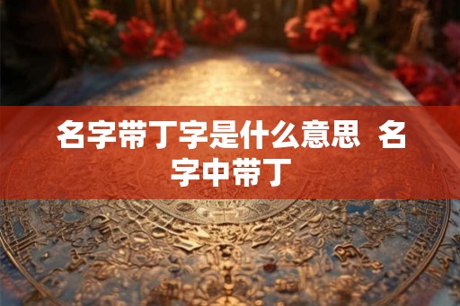 名字带丁字是什么意思  名字中带丁