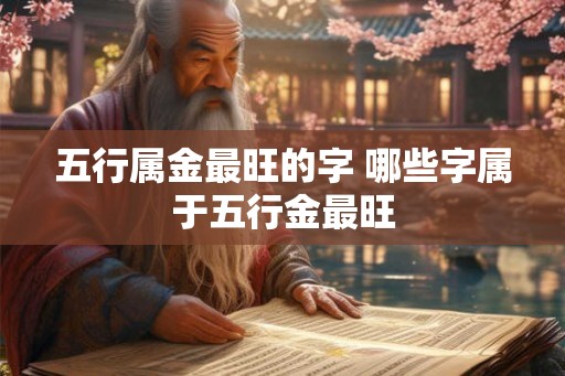 五行属金最旺的字 哪些字属于五行金最旺