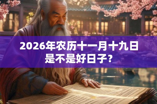 2026年农历十一月十九日是不是好日子？