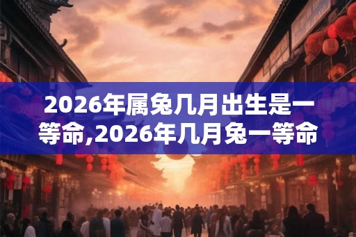 2026年属兔几月出生是一等命,2026年几月兔一等命