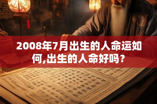 2008年7月出生的人命运如何,出生的人命好吗？