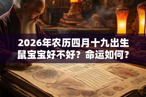 2026年农历四月十九出生鼠宝宝好不好？命运如何？