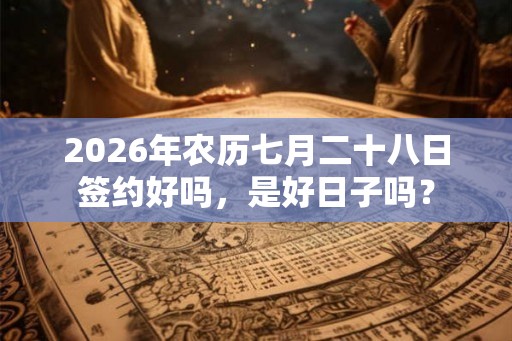 2026年农历七月二十八日签约好吗，是好日子吗？