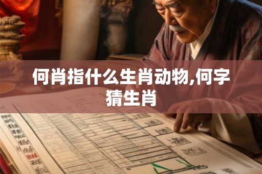 何肖指什么生肖动物,何字猜生肖