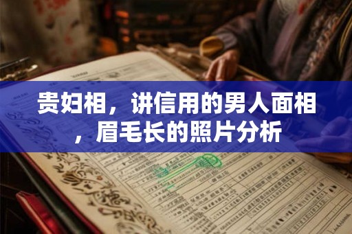 贵妇相，讲信用的男人面相，眉毛长的照片分析