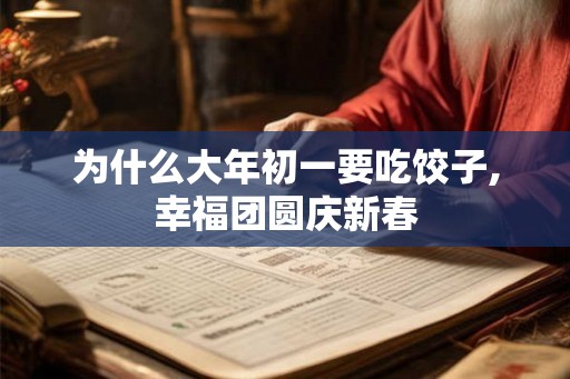 为什么大年初一要吃饺子,幸福团圆庆新春