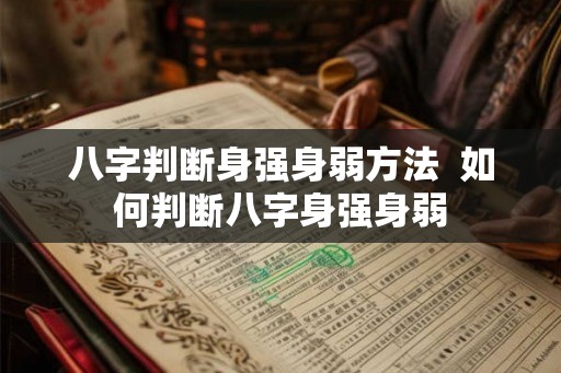 八字判断身强身弱方法 如何判断八字身强身弱 八字判断身强身弱方法 如何判断八字身强身弱