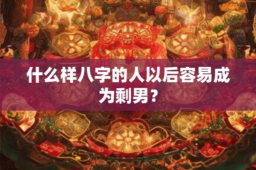 什么样八字的人以后容易成为剩男？