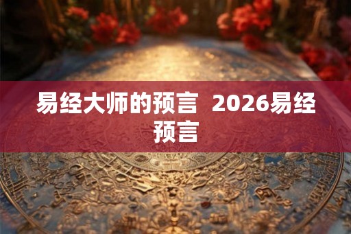 易经大师的预言  2026易经预言