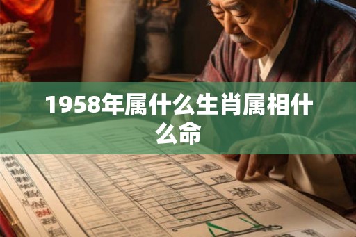1958年属什么生肖属相什么命 1958年属什么生肖属相什么命