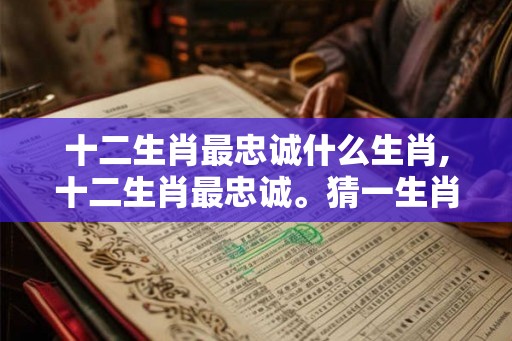 十二生肖最忠诚什么生肖,十二生肖最忠诚。猜一生肖