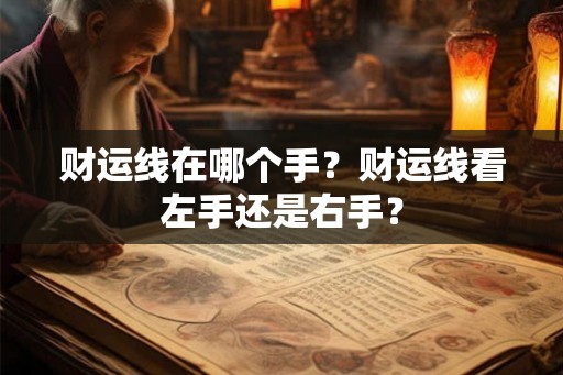财运线在哪个手？财运线看左手还是右手？