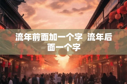 流年前面加一个字  流年后面一个字