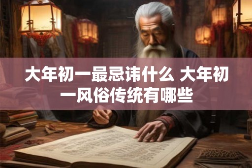 大年初一最忌讳什么 大年初一风俗传统有哪些