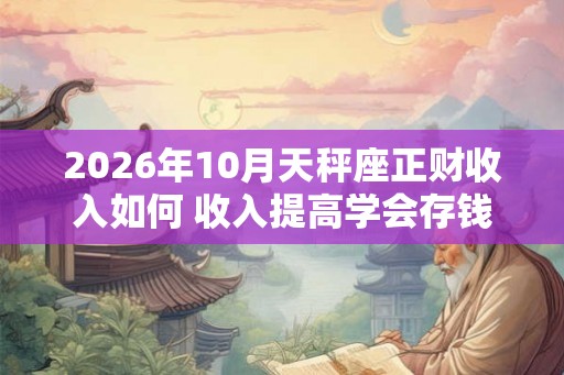 2026年10月天秤座正财收入如何 收入提高学会存钱