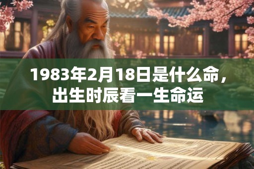 1983年2月18日是什么命，出生时辰看一生命运