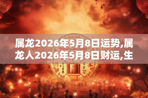 属龙2026年5月8日运势,属龙人2026年5月8日财运,生肖龙2026年5月8日运势