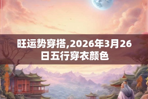 旺运势穿搭,2026年3月26日五行穿衣颜色