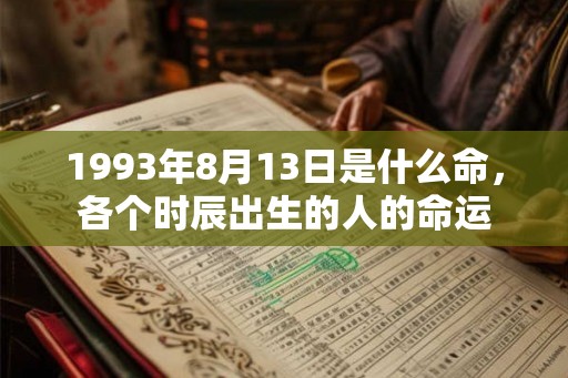 1993年8月13日是什么命,各个时辰出生的人的命运 1993年8月13日是什么命,各个时辰出生的人的命运