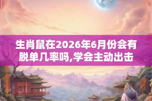生肖鼠在2026年6月份会有脱单几率吗,学会主动出击